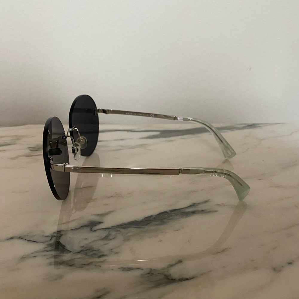 CHANEL  4216 c.124/4v 58-17
Silver Metal And Purple Tinted Shield Sunglasses - Picture 14 of 16